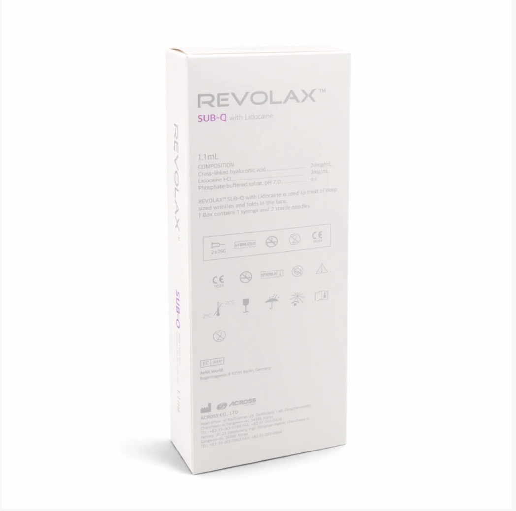 Revolax Sub-Q 1.1ml hyaluronzuur filler voor diep volumeherstel en kaaklijn contouring bij professioneel cosmetisch gebruik verkrijgbaar bij Cosmoface webshop